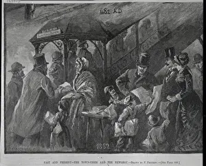 Everyday Scene Prints: Newsboys Selling Papers