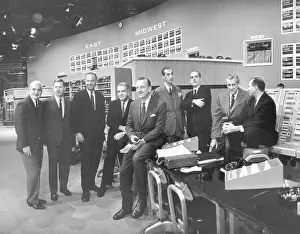 Anchor Prints: Newscasters In Studio;Cronkite, Traub, Sev