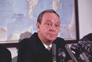 Newsman John Charles Daly at Microphones