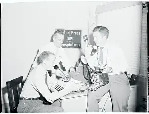 UP Newsmen Covering Margaret Truman Wedding