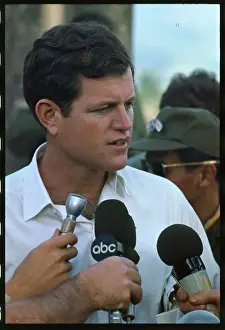 Newsmen Interviewing Edward Kennedy