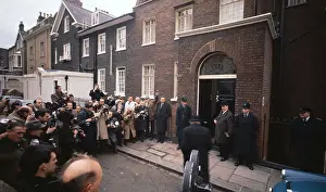 Newsmen Waiting Outside of Winston Churchill's Home