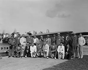 Newspaper and Businessmen Embarking on Good Will Tour of South America