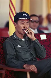 Da Nang Prints: Nguyen Cao Ky Smoking a Cigarette