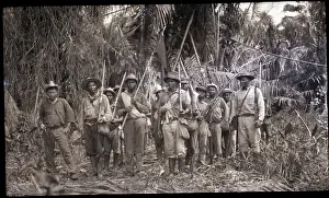 Nicaragua Prints: Nicaraguan Troops Pose in Jungle