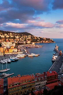 Provence Alpes Cote Dazur Gallery: Nice harbour at sunset