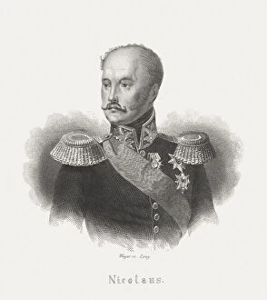 Images Dated 27th March 2016: Nicholas I of Russia (1796-1855), steel engraving, published in 1868