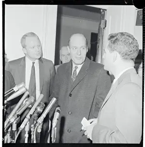 Nicholas Katzenbach Speaking to Newsmen
