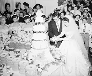 Cutting Prints: Nicky Hilton And Elizabeth Taylor Cutting Wedding Cake