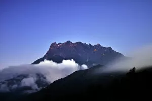 Mountain Peak Gallery: Night scenery of Mount Kinabalu in Sabah Borneo, Malaysia