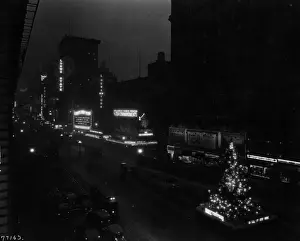 Night time view In New York City