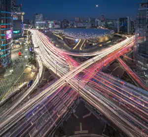 Crossroad Prints: Night view of Dongdaemun district
