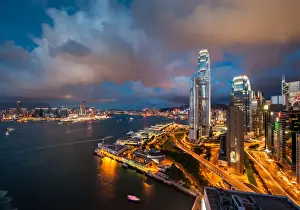 2009 Prints: Night view of Hong Kong Victoria bay