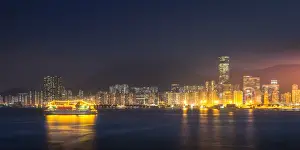 2014 Prints: Night view of HongKong East promenade