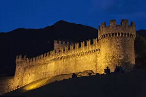 Night view of Montebello Castle