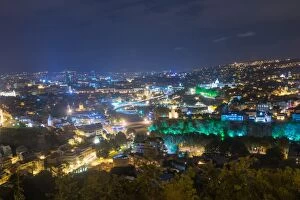 Images Dated 14th July 2016: Night view to Old town of Tbilisi, Georgia (country)