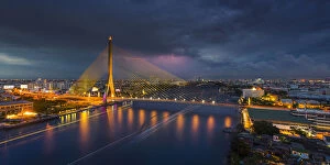Images Dated 18th May 2014: Night view of Rama VIII Bridge