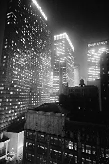 Nighttime View Of The Midtown Manhattan Skyline
