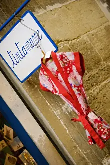 Nightwear Prints: Nightwear hanging outside of a store, Bordeaux, Aquitaine, France
