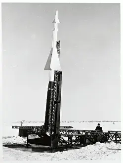 NIKE Missile Staning on Launch Pad