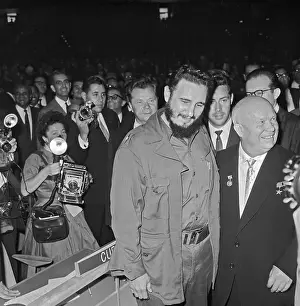 Nikita Khrushchev with Fidel Castro