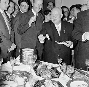Nikita Khrushchev at French Embassy