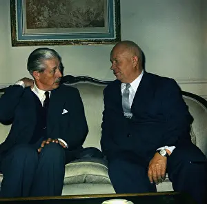 Nikita Khrushchev and Harold MacMillan Conversing in Private