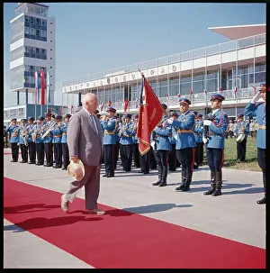 Nikita Khrushchev Inspecting Troops