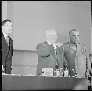 Nikita Khrushchev Pointing to Rodion Malinovsky