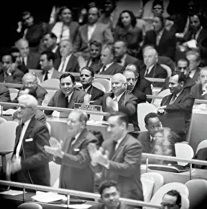 General Assembly Building Prints: Nikita Khrushchev Sitting in the United Nations