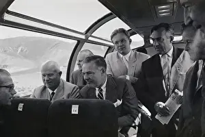 Nikita Khrushchev with Son and Ambassadors