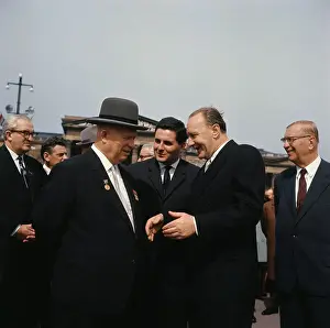 Nikita Khrushchev Speaking with Colleagues