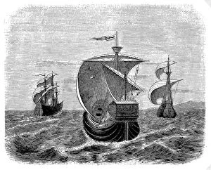 Images Dated 5th December 2017: Nina, Pinta and Santa Maria - Christopher Columbus ships
