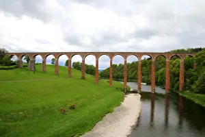 Engineering Prints: The nineteenth century arched Leaderfoot Viaduct over the River Tweed in the Scottish Borders