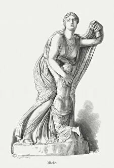 Images Dated 11th December 2017: Niobe Mother with Youngest Daughter, Greek mythology, published 1879