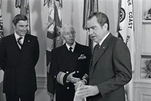 Rickover Prints: Nixon Holding Commission for Hyman Rickover
