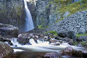 Images Dated 13th September 2014: Njupeskar, the highest waterfall in Sweden, Fulufjallet National Park, Dalarnas lan