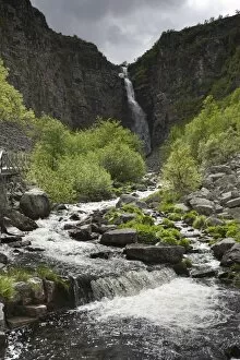 Njupeskar, highest waterfall in Sweden, Fulufjallets National Park, near Sarna, Dalarna province, Sweden, Scandinavia