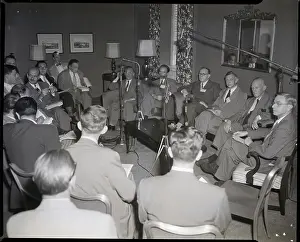 Conant Prints: Nobel Chemists Meet Press W/Mic In Hotel