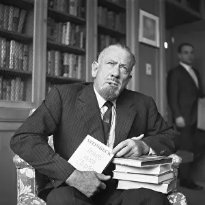 Nobel Prize Winner John Steinbeck at Press Conference