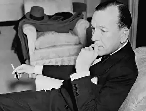 Posed Prints: Noel Coward Posed In Hotel Suite