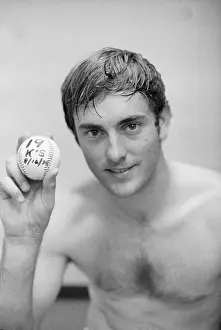 1970s Prints: Nolan Ryan Shirtless, Holding Baseball