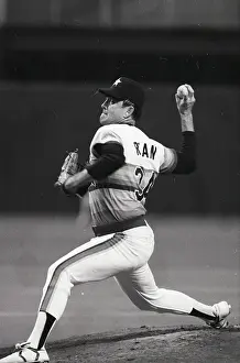 Pitching Prints: Nolan Ryan Shown Pitching; Full Length
