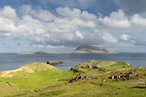 Nolsoy Island, viewed from Hoyvik on Streymoy, Faroe Islands, Denmark