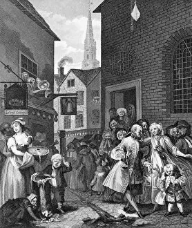 Images Dated 25th August 2016: Noon, Times of the Day, by William Hogarth