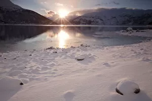 Nordfjord in the sunshine, Kvaloya, Norway, Europe