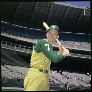 Norm Siebern Posing with Bat