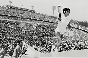 Spectators Prints: Norma Enriqueta Basilio Lighting Olympic Fire