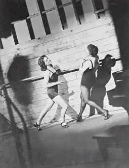 Agnes Demille Prints: Norma Shearer Learning Dance Moves from Agnes De Mille