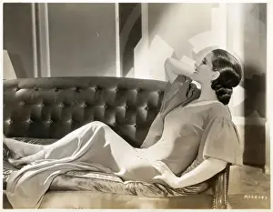 Reclining Prints: Norma Shearer Reclining On Sofa